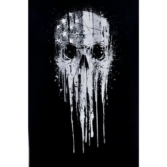 Howitzer Style Men's T-Shirt SKULL DRIP Military G - Picture 4 of 10